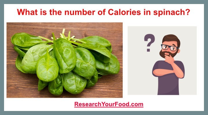 What is the number of Calories in spinach? | Research Your Food